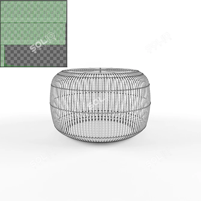 Eco-friendly Bangor Bamboo Coffee Table 3D model image 2