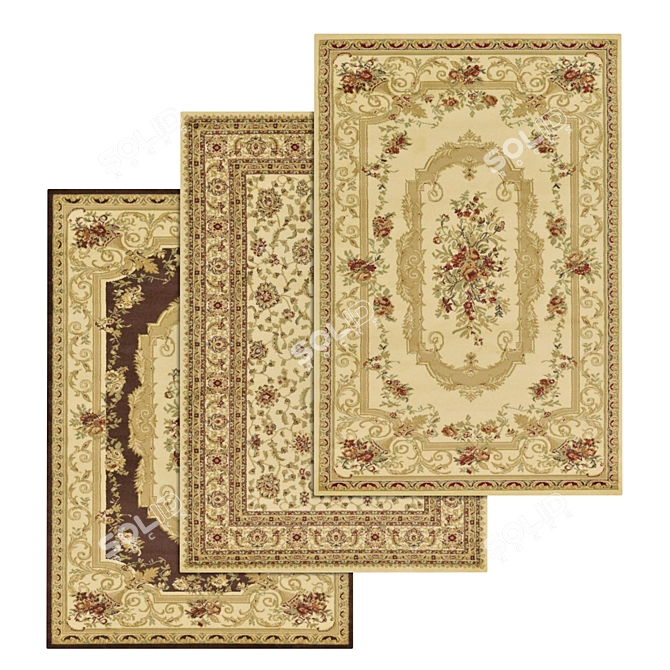 High-Quality Carpet Set 3D model image 1