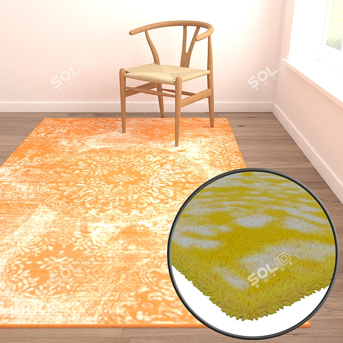 Luxury Floor Covering Set 3D model image 5