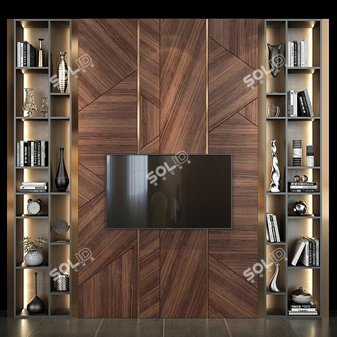 Sleek TV Shelf - Studia 54 3D model image 4