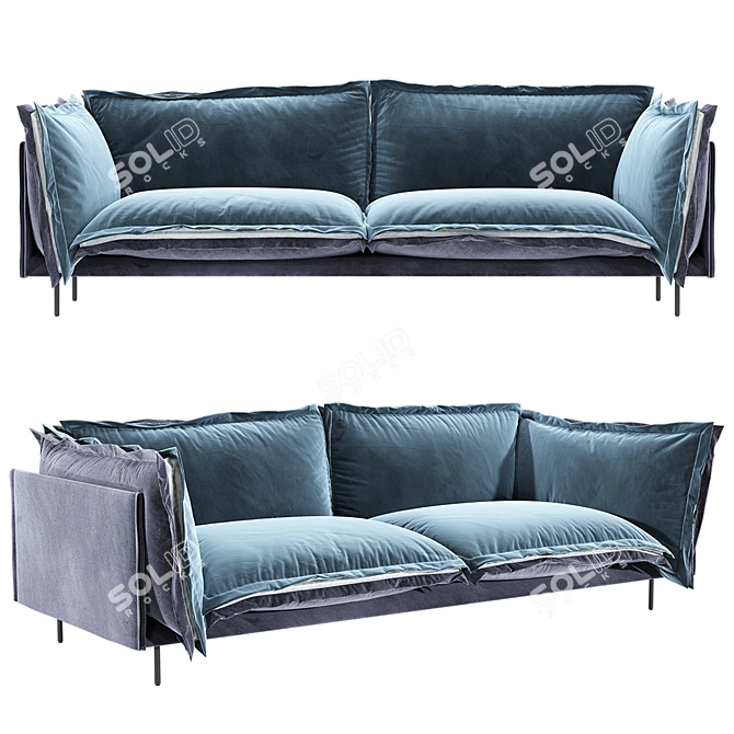 Versatile Auto-Reverse Sofa 3D model image 1