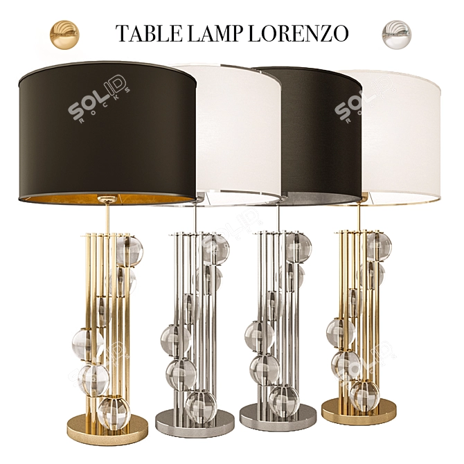 Eichholtz Lorenzo Table Lamp: Chic Finish Options 3D model image 1