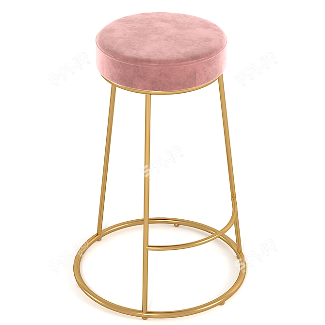 Elegant Pina Bar Chair 3D model image 2