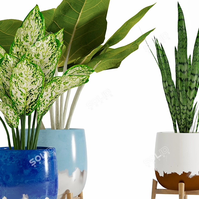 Botanical Bliss: ESi 01 Decorative Plant Collection 3D model image 3