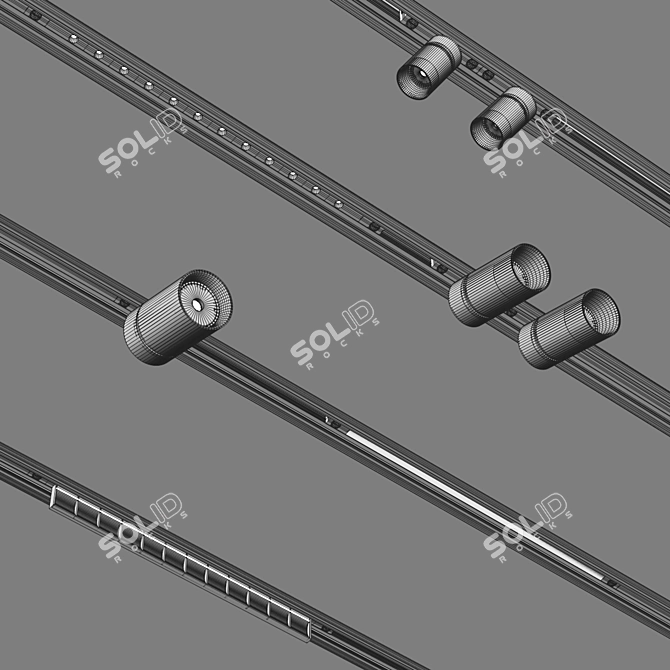 Elegant Reggiani Lighting Set 3D model image 5