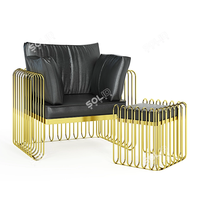 Ethereal Comfort Armchair 3D model image 3