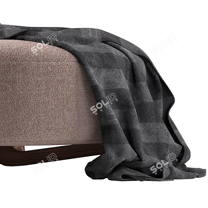 Elegant Wool Pouf: Paolo Castelli VAO 3D model image 4