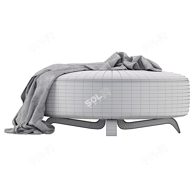 Elegant Wool Pouf: Paolo Castelli VAO 3D model image 5