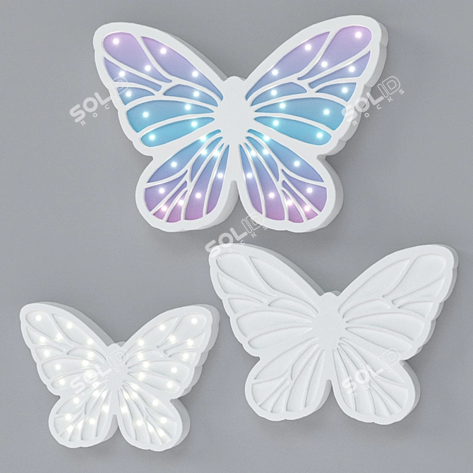 Twinkling Butterfly Children's Lamp 3D model image 2