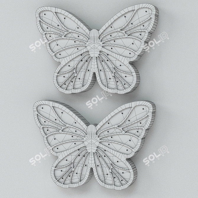 Twinkling Butterfly Children's Lamp 3D model image 3