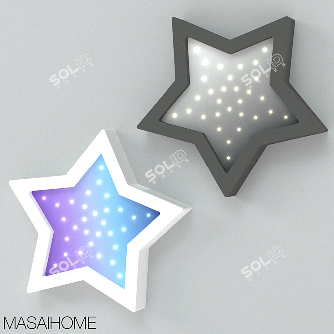 Starry Night Lamp 3D model image 1