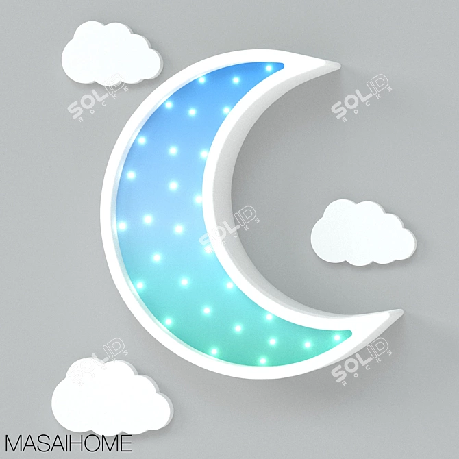 Luminous Moon Lamp 3D model image 1