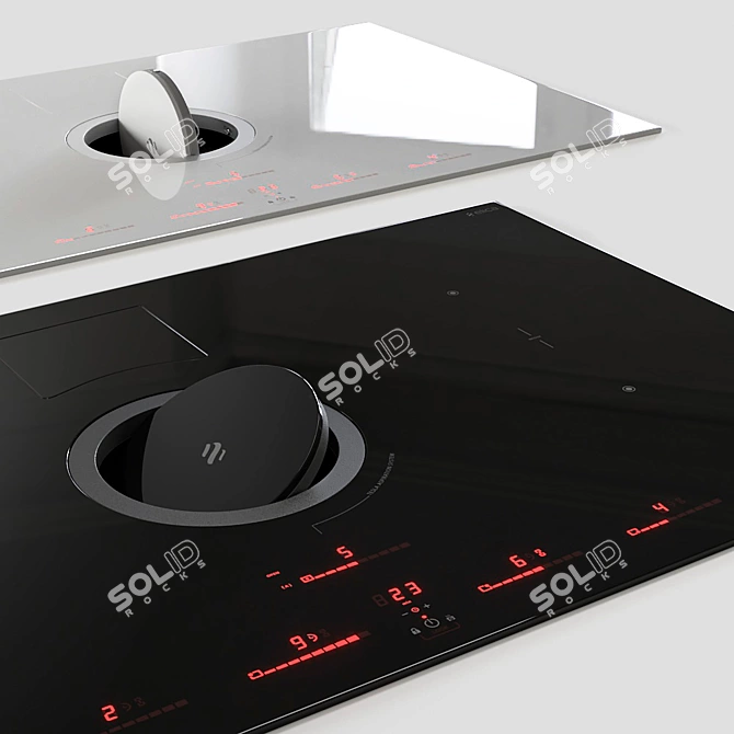 Elica NikolaTesla Switch: Induction Cooktop with Built-in Hood 3D model image 2