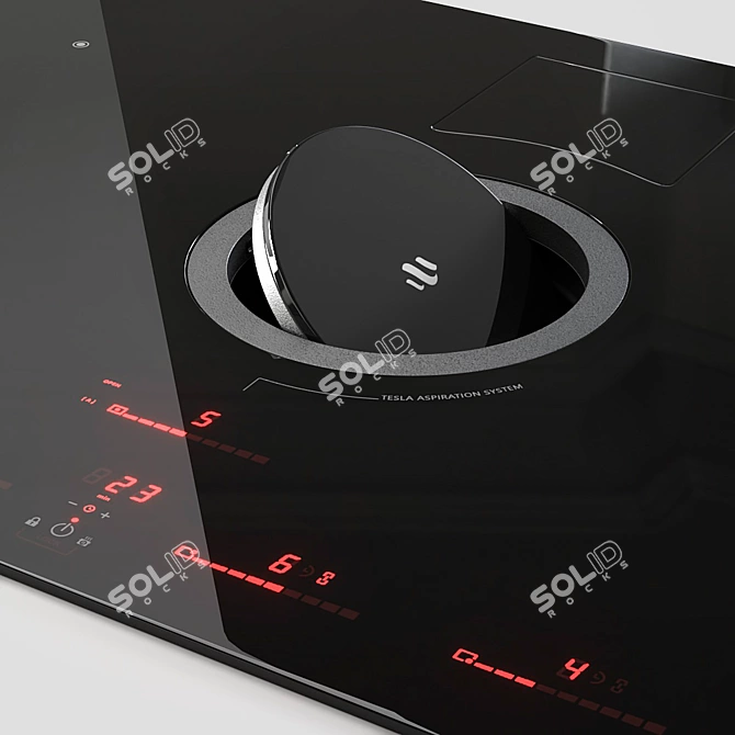 Elica NikolaTesla Switch: Induction Cooktop with Built-in Hood 3D model image 3