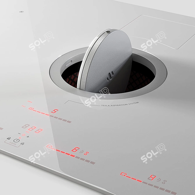 Elica NikolaTesla Switch: Induction Cooktop with Built-in Hood 3D model image 4