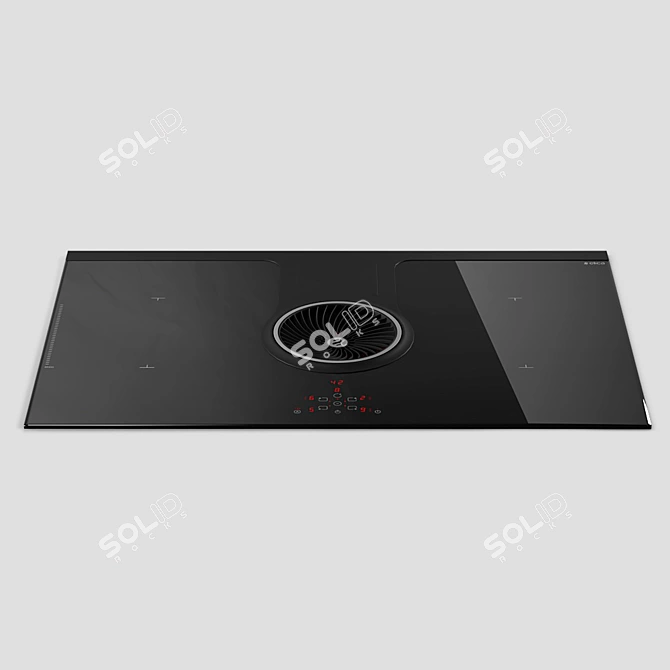 Elica NikolaTesla: Revolutionary Induction Cooktop with Built-in Ventilation 3D model image 2