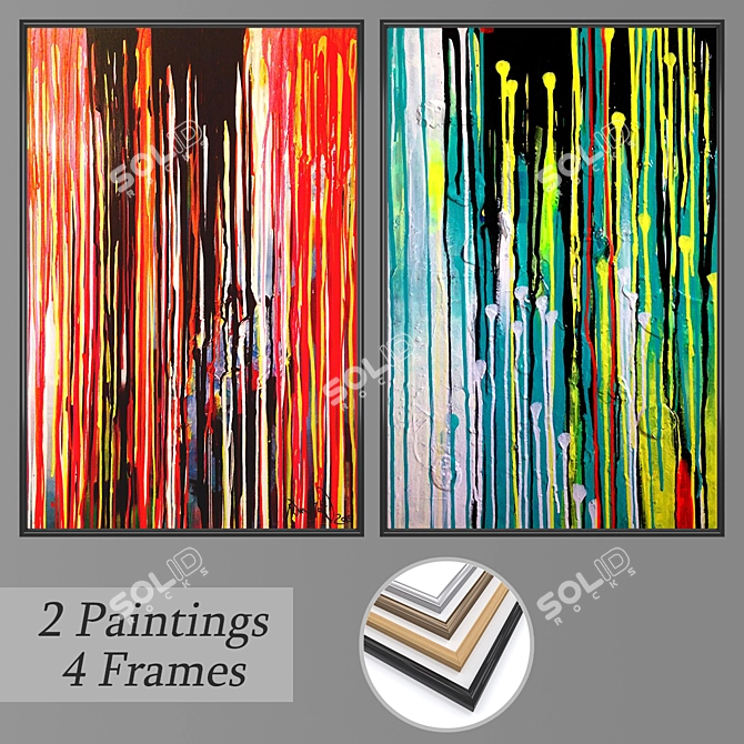 Modern Wall Art Set: No. 2662 3D model image 1