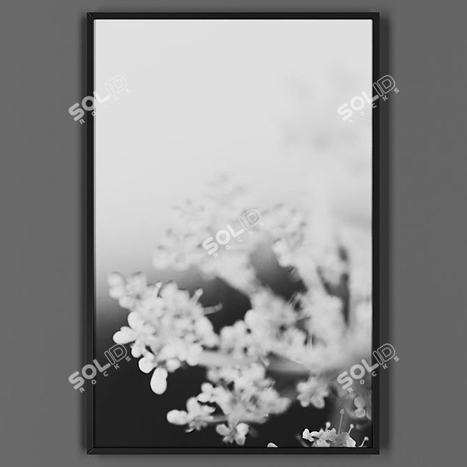 Stylish Black Framed Art 3D model image 1