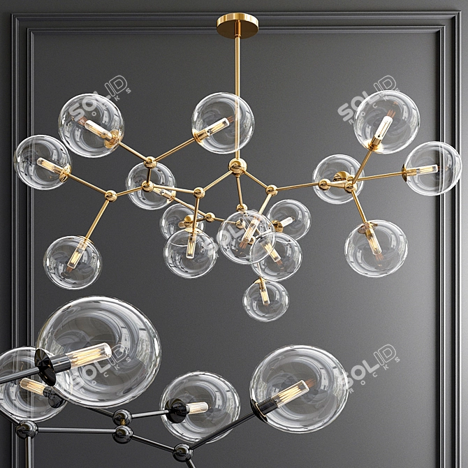 Luxury Crystal Chandelier SP9/15 - Elegant Illumination 3D model image 2