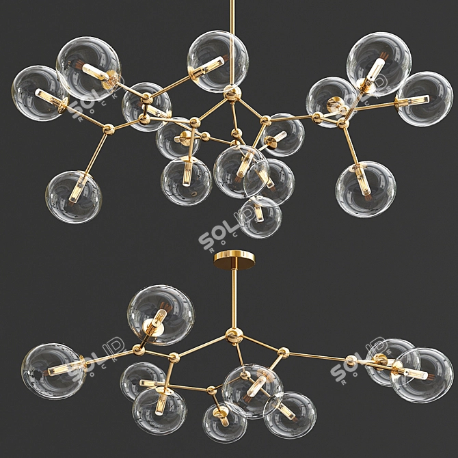 Luxury Crystal Chandelier SP9/15 - Elegant Illumination 3D model image 4