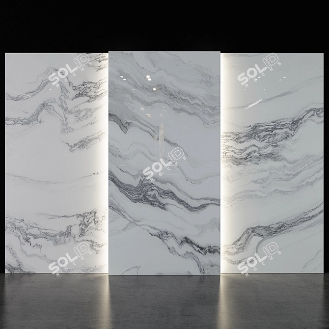 Luxury Marble Stone Set 3D model image 1