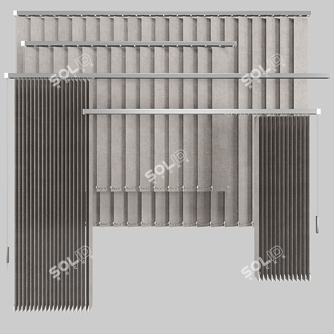 Versatile Vertical Blinds  5 Materials  Multiple Sizes  3D model image 6