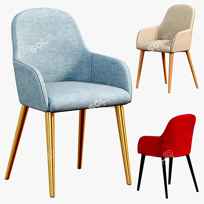 Modern Ergonomic OSCAR SIGNAL Chair 3D model image 1