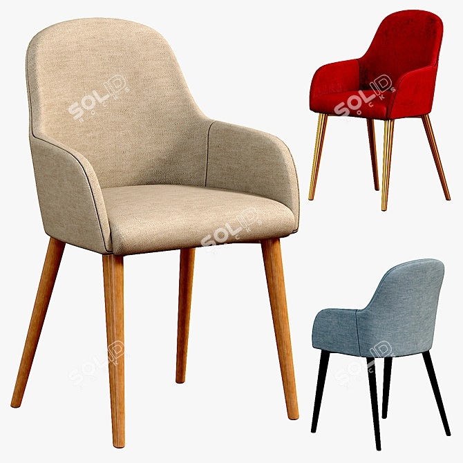 Modern Ergonomic OSCAR SIGNAL Chair 3D model image 2