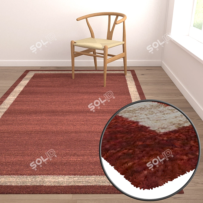 High-Quality Carpet Set 3D model image 5