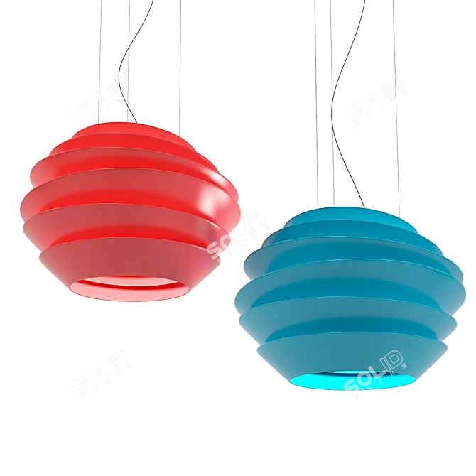 Elegant Nordic Pendant Lighting 3D model image 1