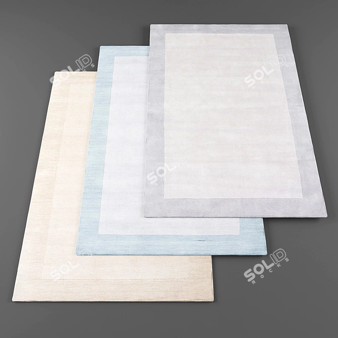 High Resolution Rugs Bundle (5 Pieces) 3D model image 1