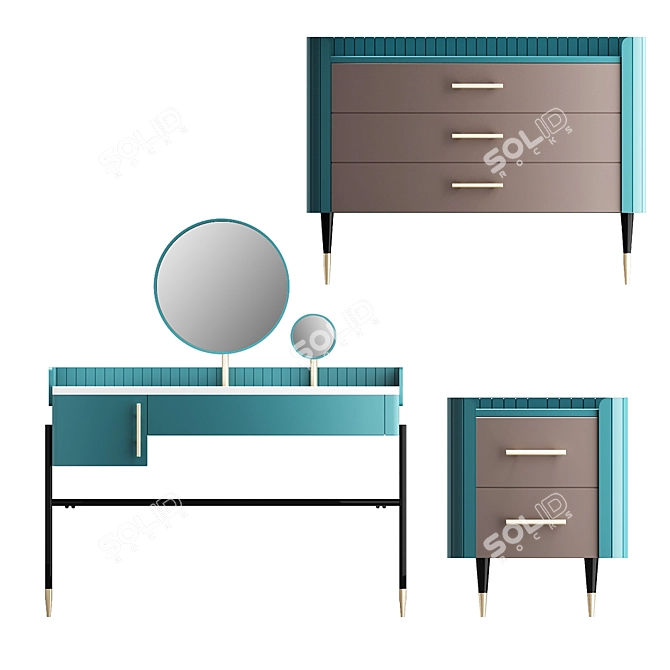 Lali Bedroom Furniture Set 3D model image 1