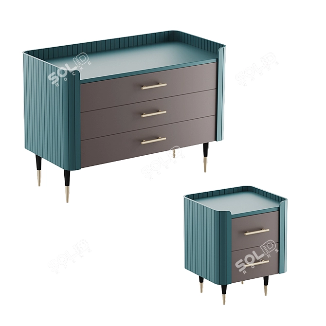 Lali Bedroom Furniture Set 3D model image 2