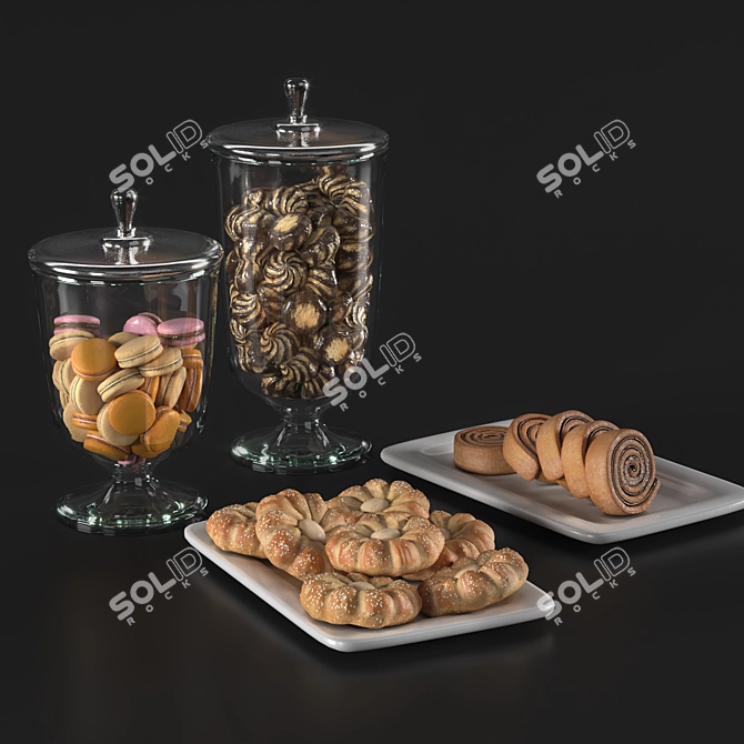 Delicious PBR Pastries 3D model image 1