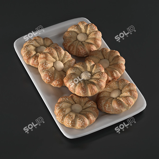 Delicious PBR Pastries 3D model image 2