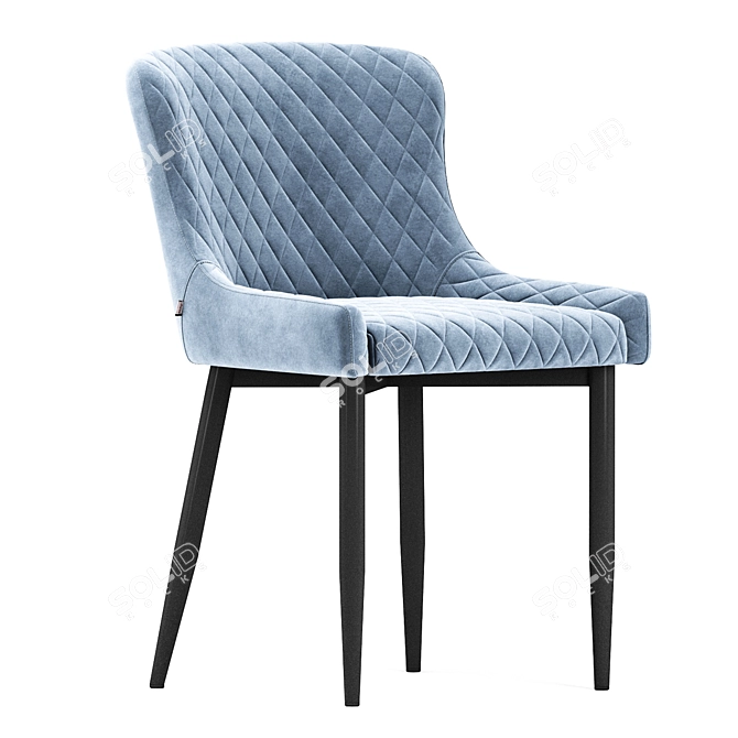 ErgoComfort Velour Chair 3D model image 3