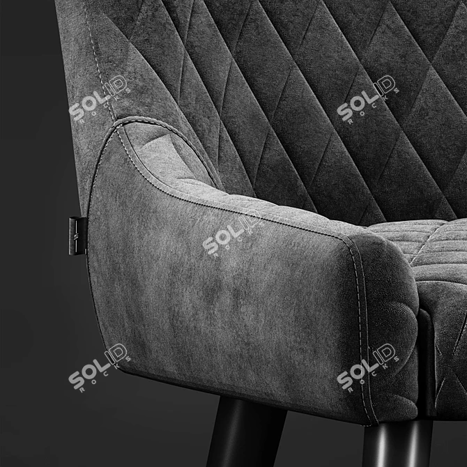 ErgoComfort Velour Chair 3D model image 5