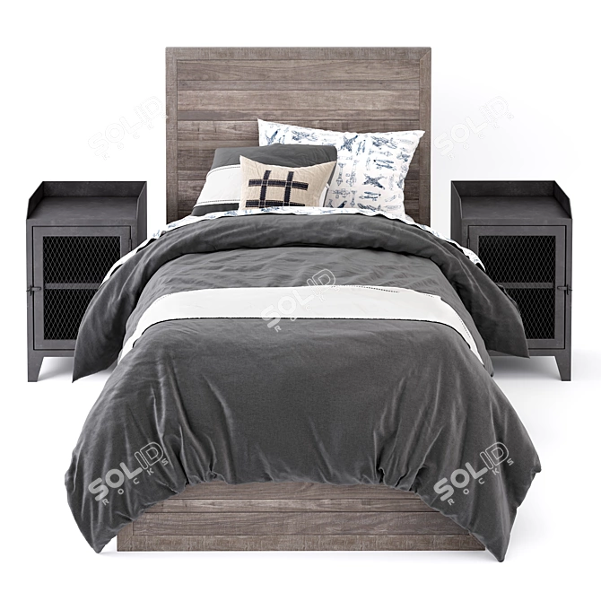 Weller Storage Bed: Versatile Elegance 3D model image 3