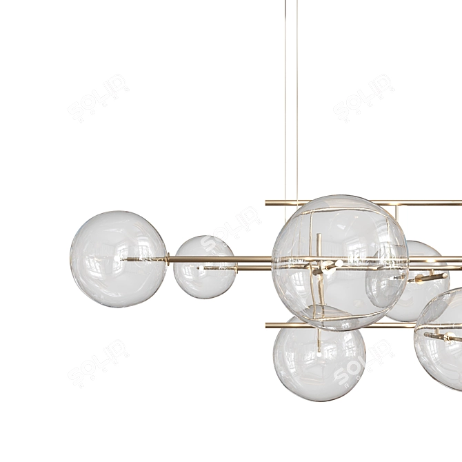 G&R Bolle Orizzontale: Chic Ceiling Lamp 3D model image 7