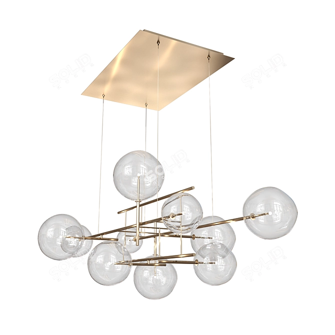 G&R Bolle Orizzontale: Chic Ceiling Lamp 3D model image 9