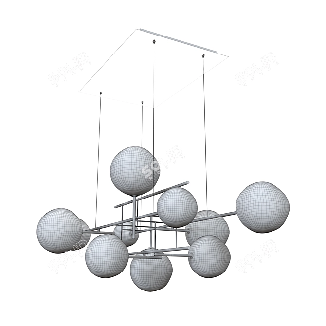 G&R Bolle Orizzontale: Chic Ceiling Lamp 3D model image 10