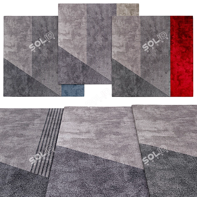 Modern Square Rugs | Variety of Sizes 3D model image 1