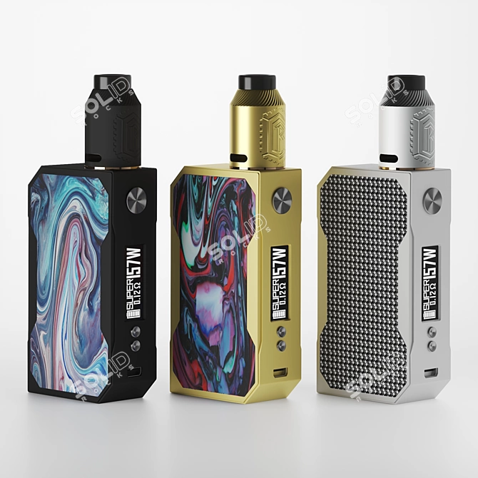 Voopoo Drag 157W + Reload RDA Kit: Ultimate Vape Combo! 3D model image 1