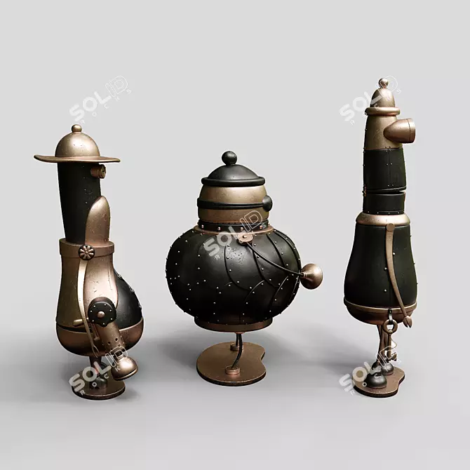 Machinarium Collectible Figures Set 3D model image 2