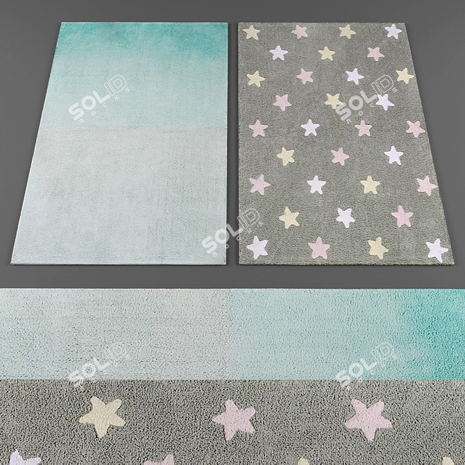 Kids Rugs Collection 3D model image 1