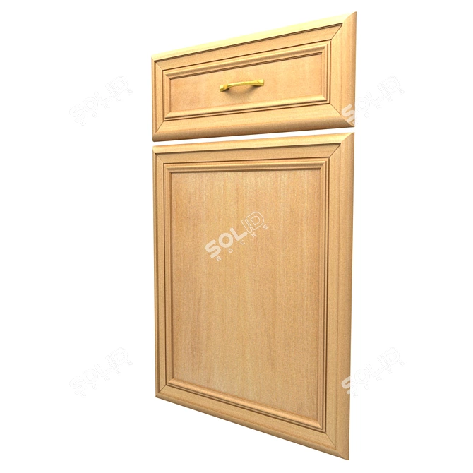 Classic Ornament Cabinet Door 3D model image 1