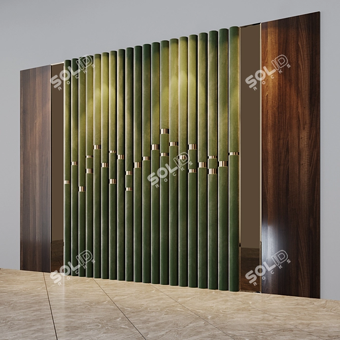 Elegant Headboard Panel for Custom Sizes 3D model image 2