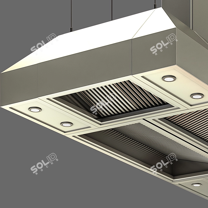 Industrial Extractor Table - Height 590mm x Length 3300mm x Width 1600mm 3D model image 4