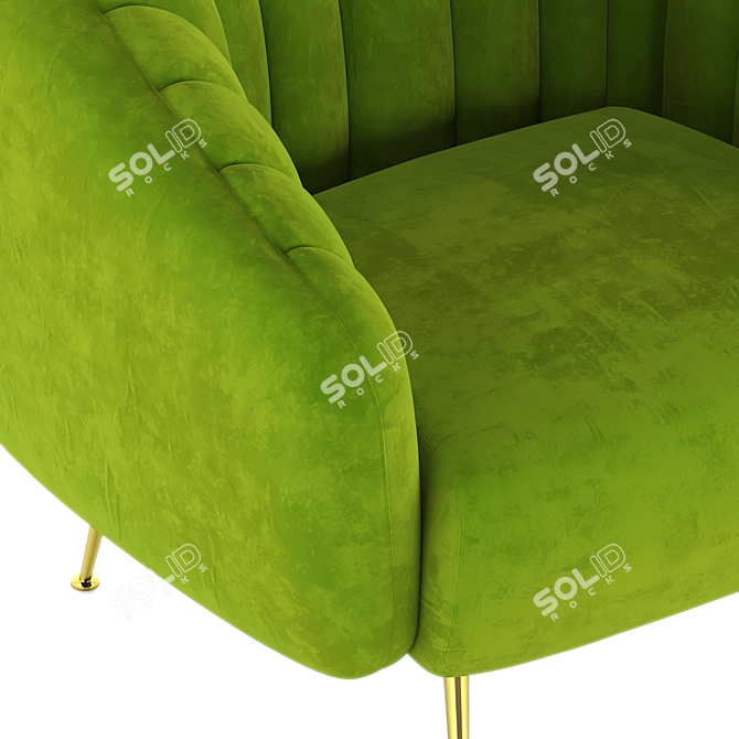 Luxurious Pompidou Armchair by Jonathan Adler 3D model image 2