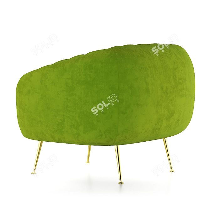 Luxurious Pompidou Armchair by Jonathan Adler 3D model image 4